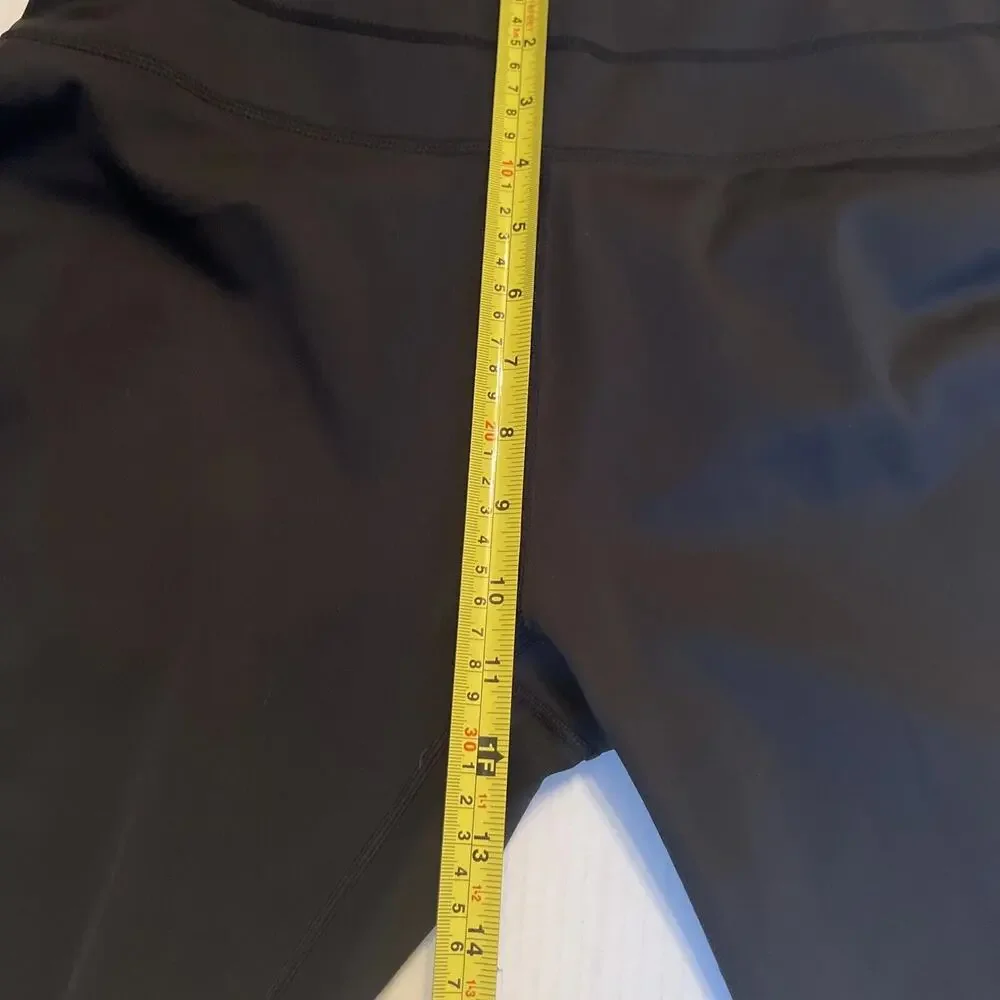 Athleta Sz XL Striped Tight Leggings Silver Black Women's/See details GOOD